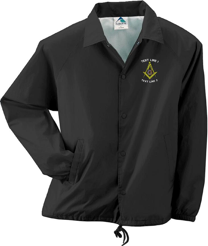 (image for) Masonic Square & Compass Windbreaker / Coaches Jacket Embroidere