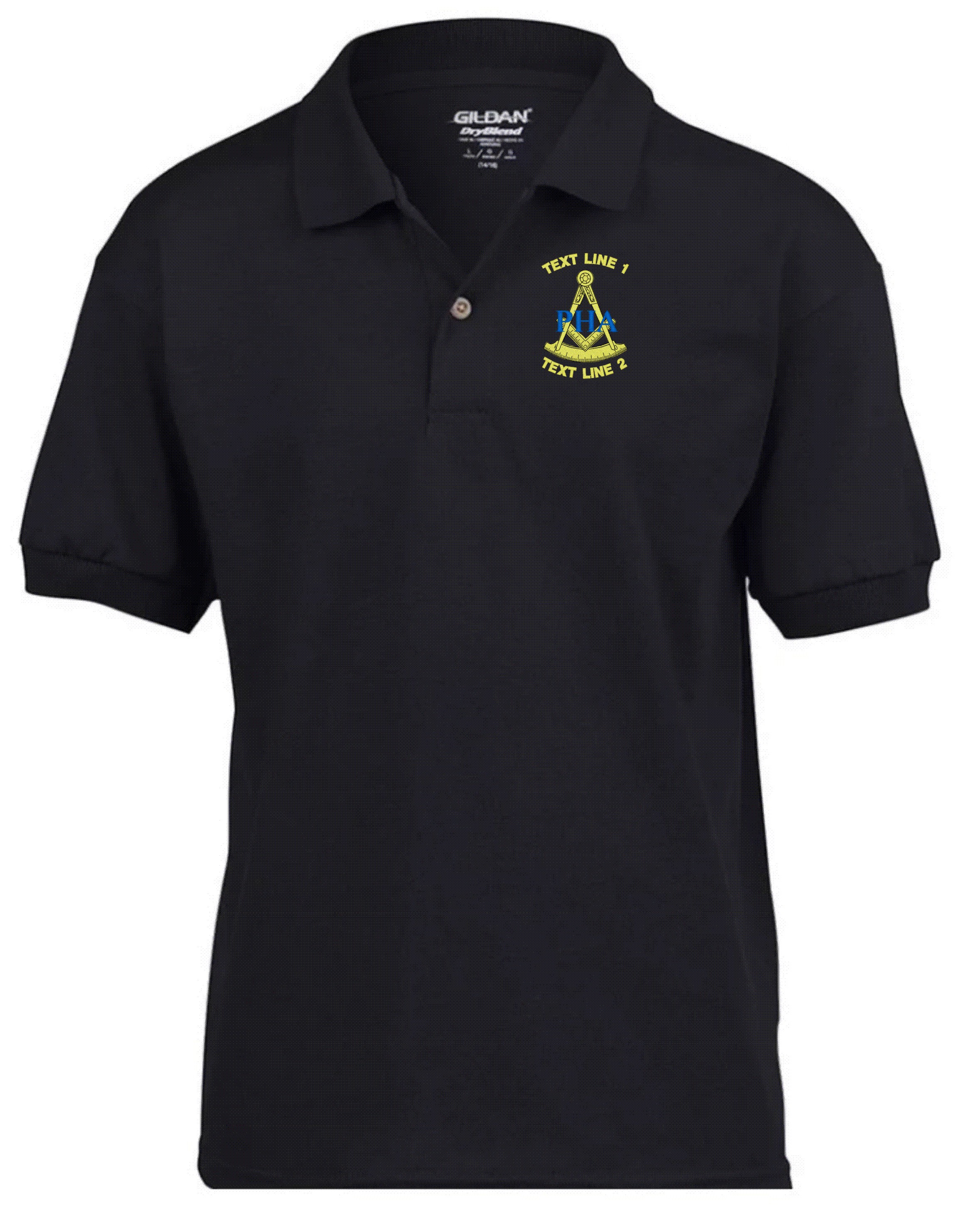 (image for) Masonic Past Master PHA Embroidered Polo Shirt #1072