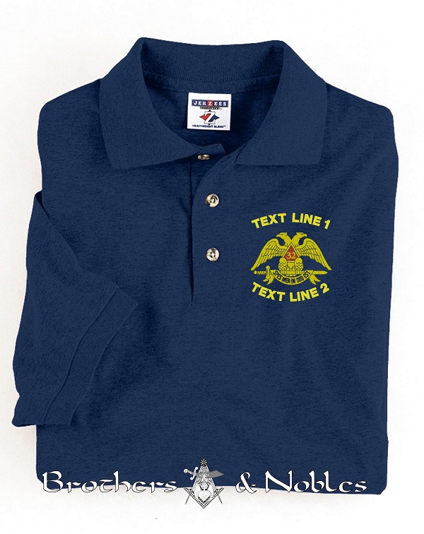 (image for) Scottish Rite 32ND Degree Polo 50/50 #864