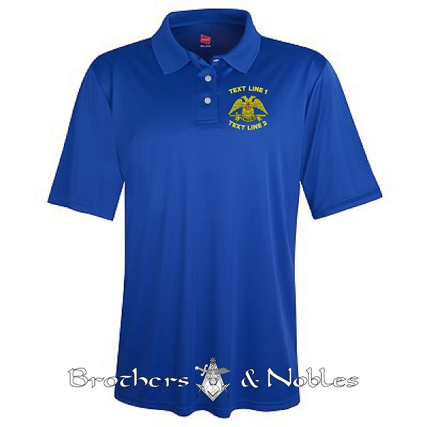 (image for) Scottish Rite 32ND Degree Polo Moisture Wicking #864