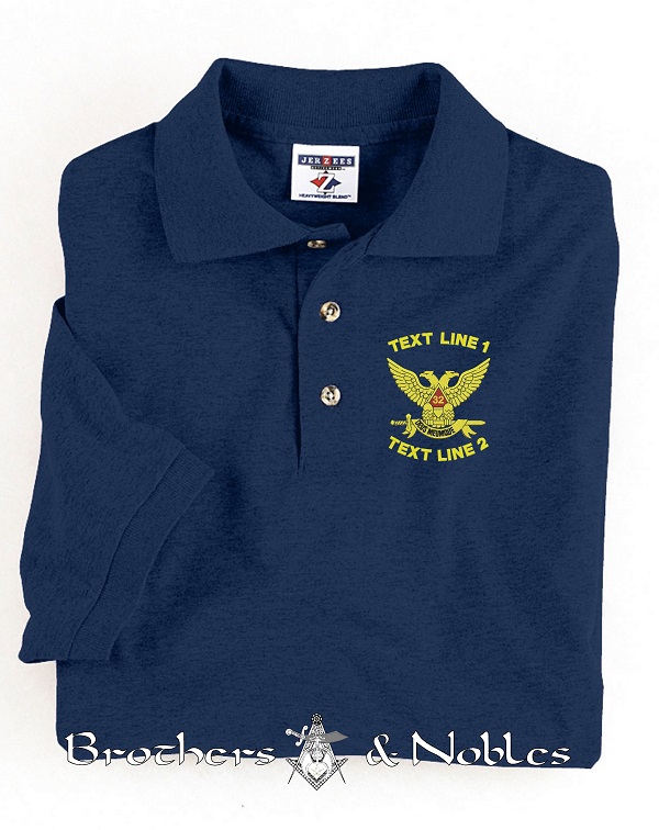 (image for) Scottish Rite 32ND Degree Polo 50/50 #867
