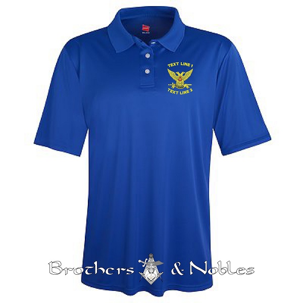 (image for) Scottish Rite 32ND Degree Polo Moisture Wicking #867